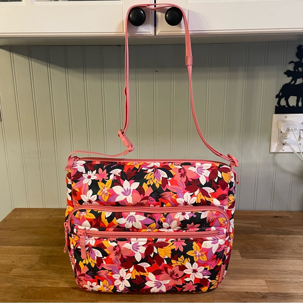 Vera Bradley Utility Crossbody Bag “Rosa Floral”